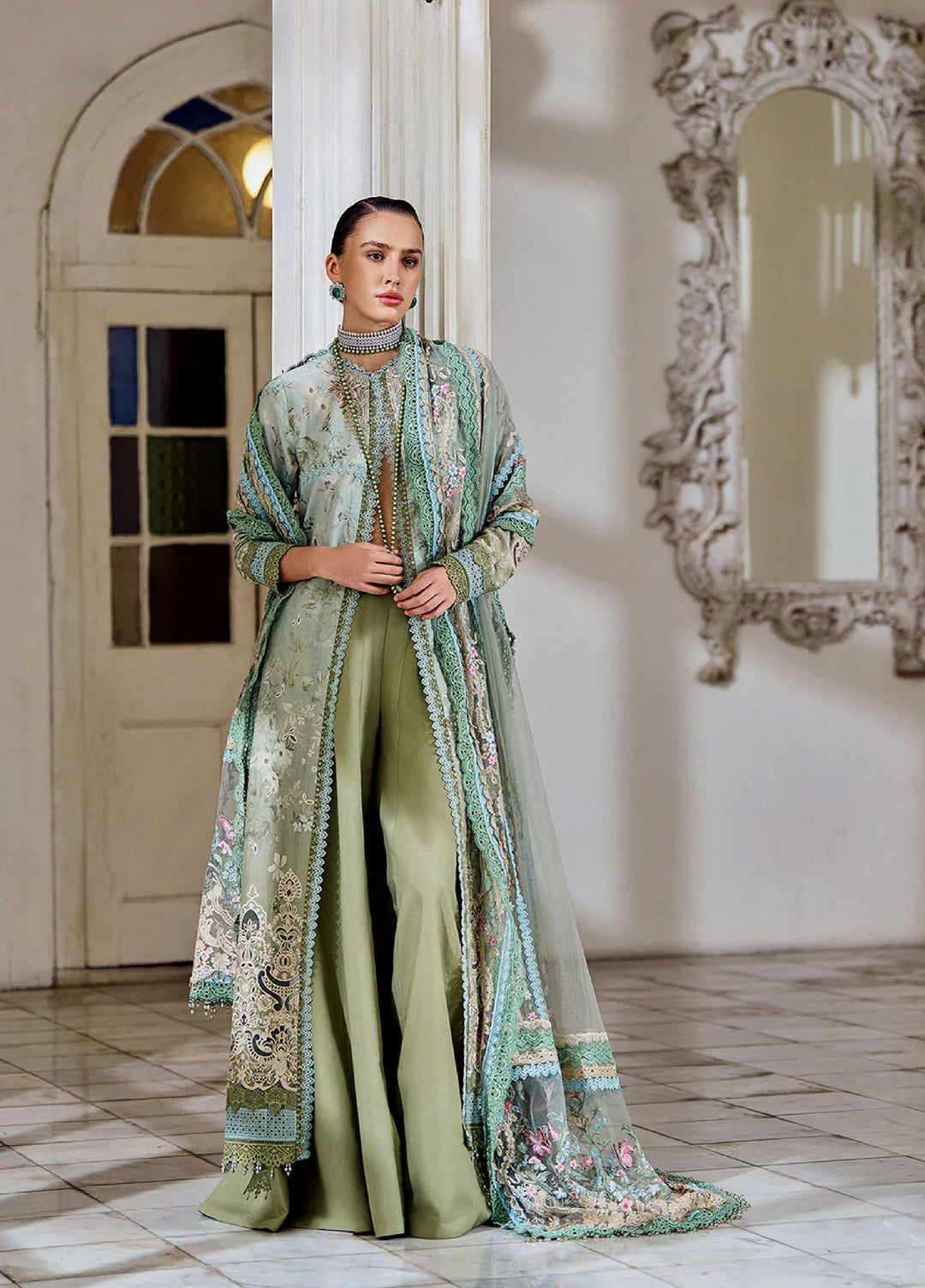 Sobia Nazir Unstitched Embroidered Luxury Lawn 3 Piece Suit SN26ULE D-12 A - Eid Collection