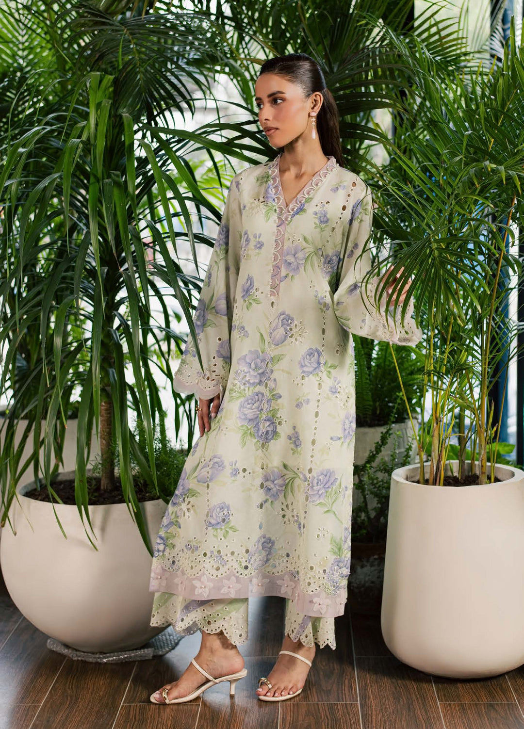 Ballerina by Nureh Unstitched Printed Chikankari Lawn 2 Piece Suit NU26UBCL NU2-213 - Casual Collection