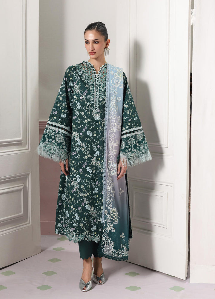 Q Prints by Qalamkar Unstitched Printed Lawn 3 Piece Suit QLK26UQL DIANE QQP-09 (B) - Summer Collection