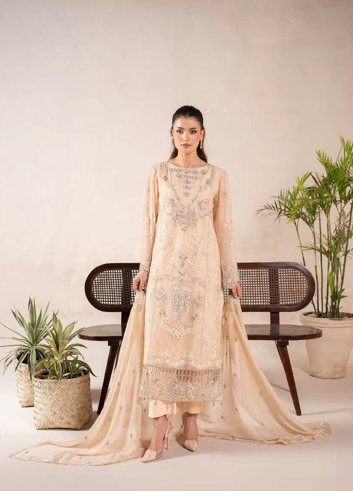 Anaya Noor by Zebtan Unstitched Embroidered Chiffon 3 Piece Suit ZB26UAN AN-09 - Festive Collection