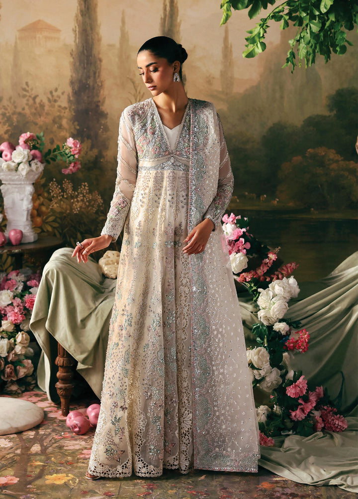 La Fuchsia by Afrozeh Unstitched Hand work Organza 3 Piece Suit AF26ULF Queen FWU-0077 - Wedding Collection