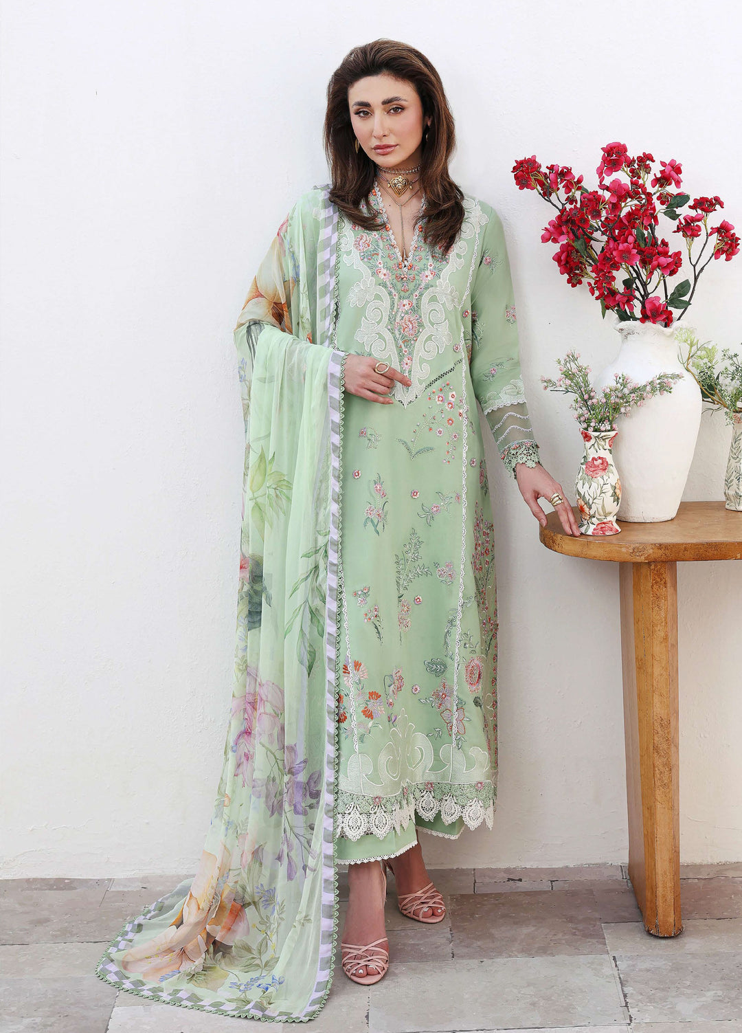 Floral Reverie by Roheenaz Unstitched Embroidered Lawn 3 Piece Suit RN26UFRL DAYDREAM - Festive Collection