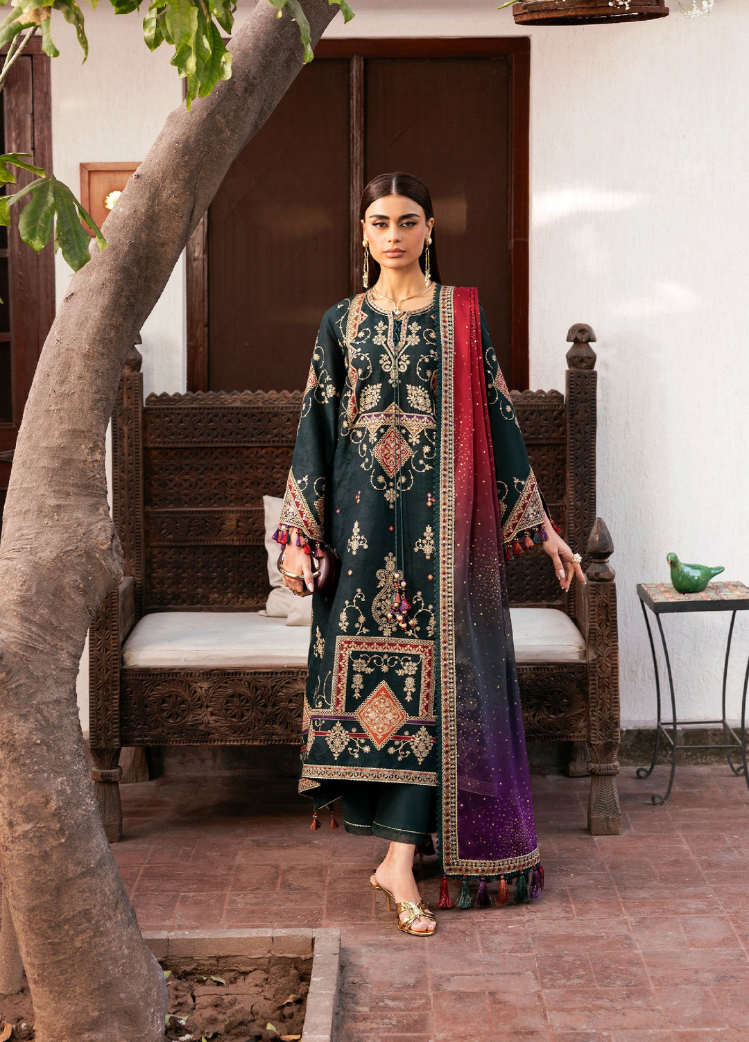 Shahkaar by Jazmin Unstitched Embroidered Lawn 3 Piece Suit JZ26USE SL26-D03 - Eid Collection