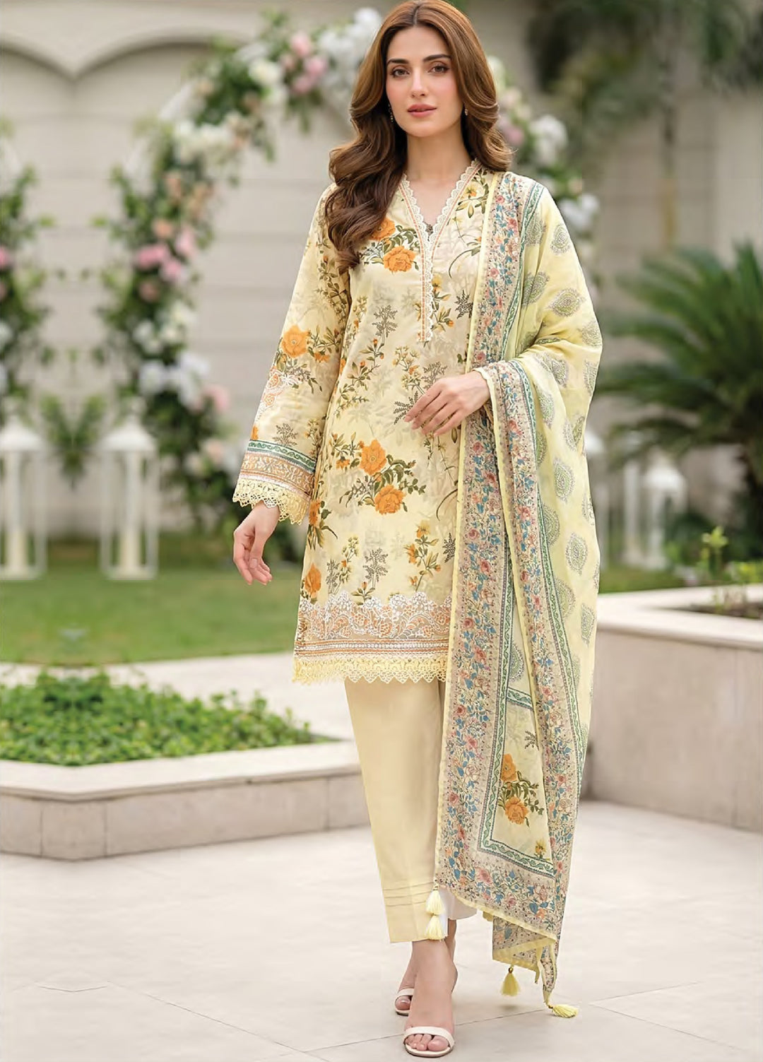 Essentials by Lakhany Unstitched Printed Lawn 3 Piece Suit LSM26UEL LG-MM-1037 - Summer Collection