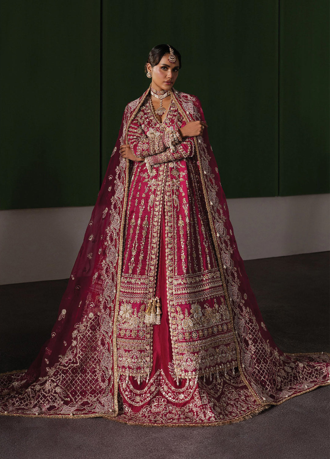 The Brides Edit by Afrozeh Unstitched Embroidered Raw Silk 3 Piece Suit AF26UBE D-05 Ophelia - Wedding Collection