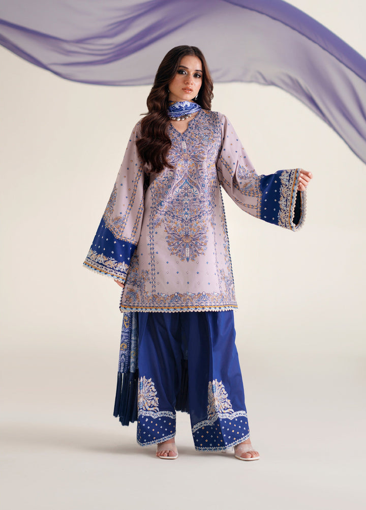 Amour by Bin Ilyas Unstitched Embroidered Lawn 3 Piece Suit BI26ULA 182B - Festive Collection