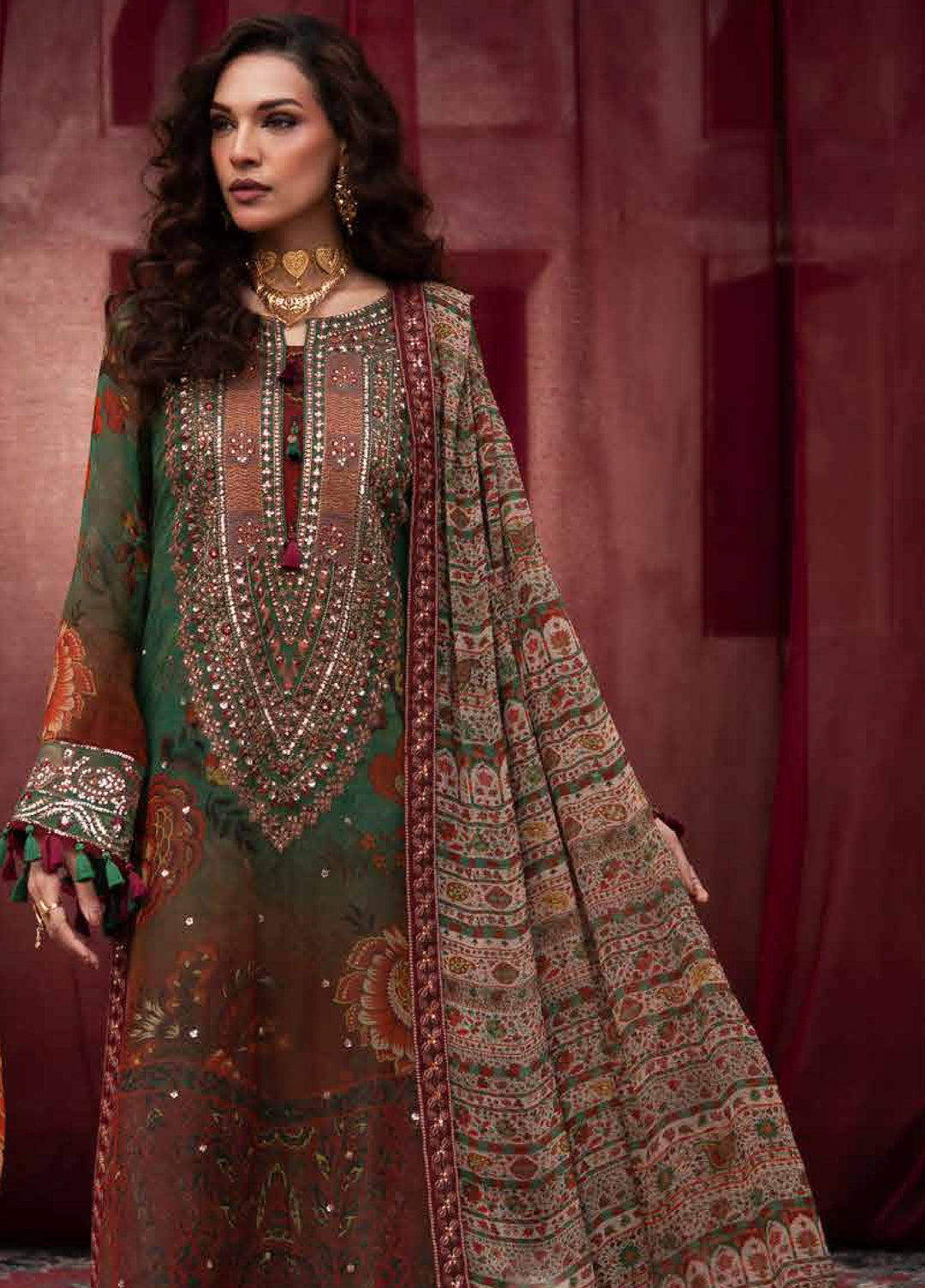 Vasal by Charizma Unstitched Embroidered Chiffon 3 Piece Suit CHR26UV VSL6-04 - Festive Collection