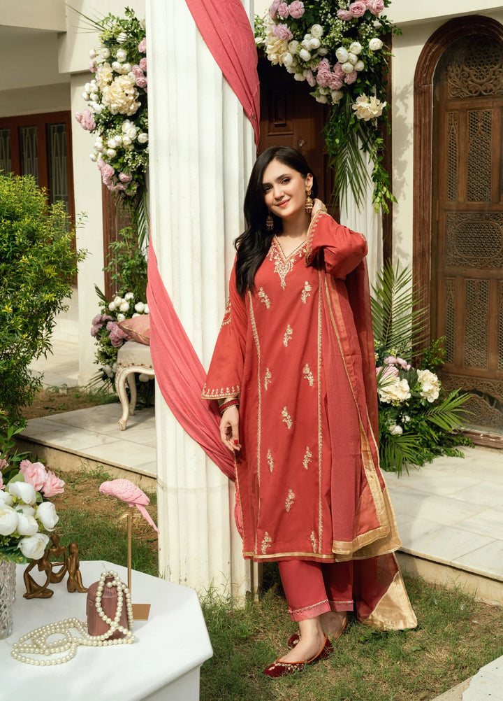 Omal by Komal Baat Paaki Women Dobby 3 Piece Pret Suit Mehrmah - Festive Collection