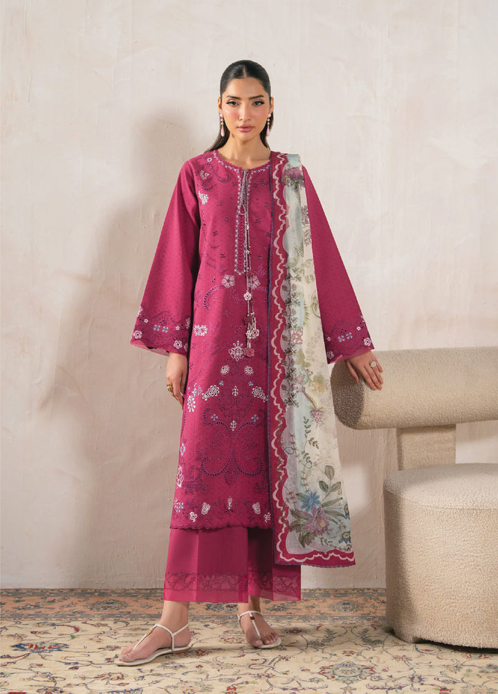 Seran Unstitched Embroidered Lawn 3 Piece Suit SN26ULLE Auren D-06 - Eid Collection