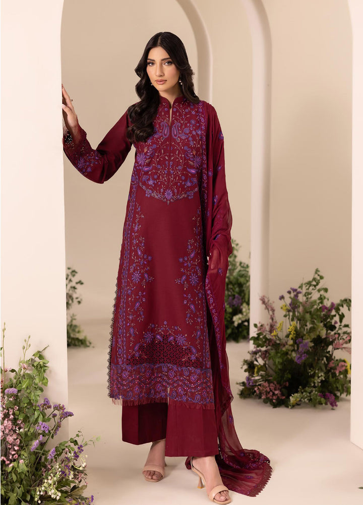 RajBari Exclusive Unstitched Embroidered Lawn 3 Piece Suit RB26UE D-8 - Summer Collection