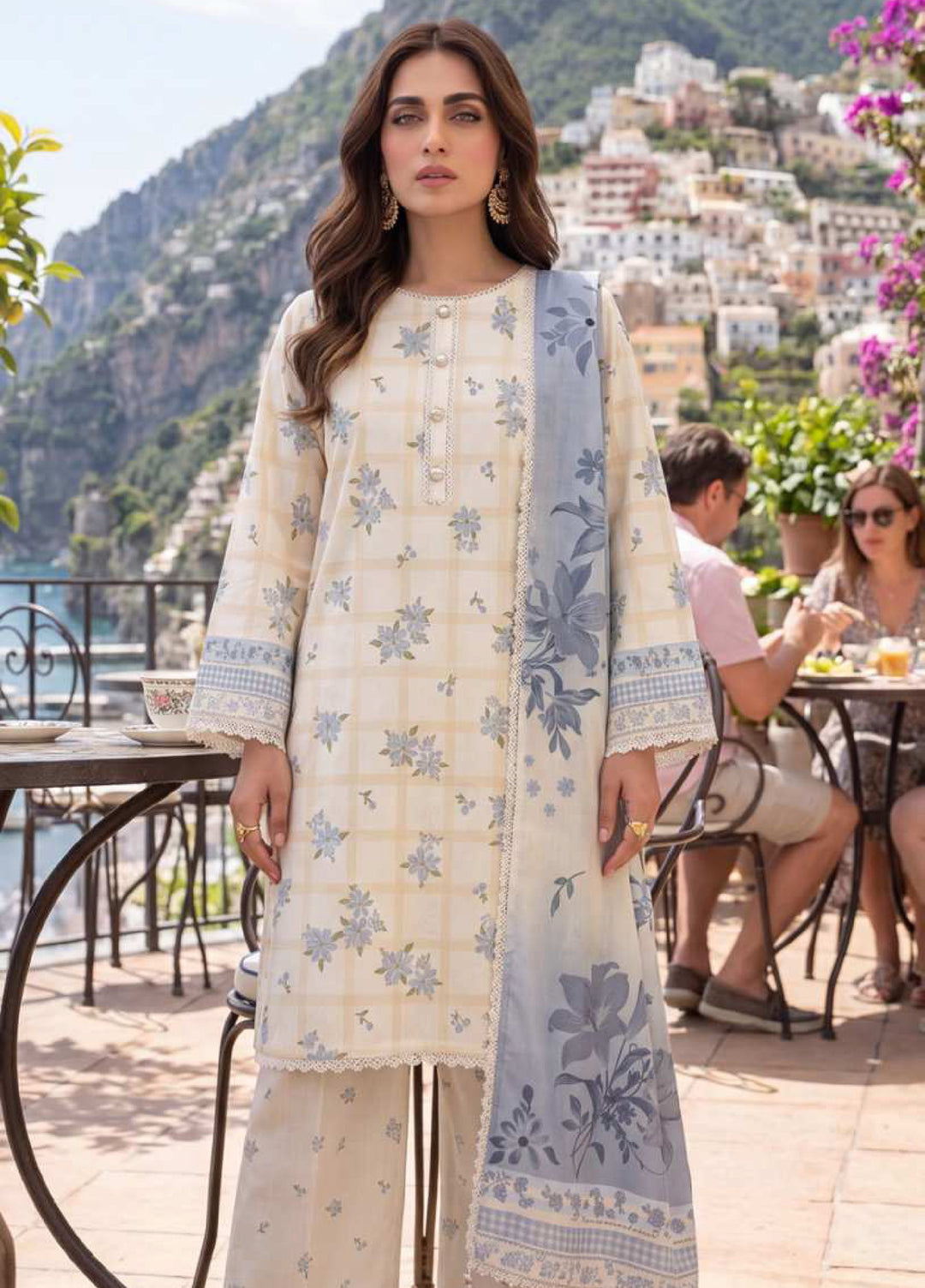 Coco Cords by Al Zohaib Unstitched Printed Lawn 3 Piece Suit AZ26UCL-4 - Casual Collection