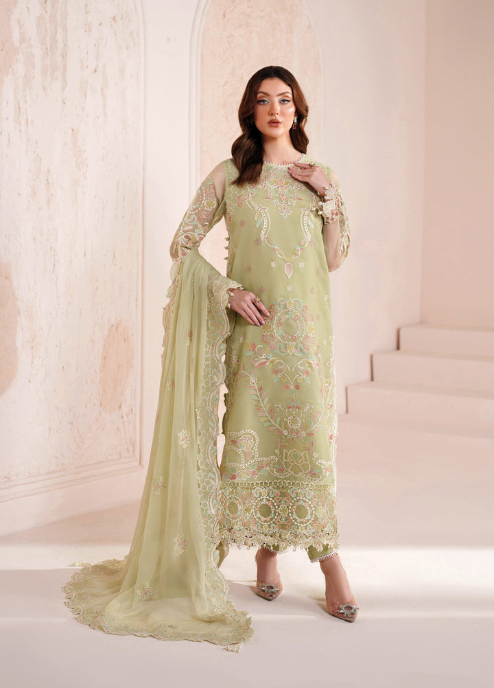 Threads by Alizeh Fashion Unstitched Embroidered Chiffon 3 Piece Suit AF26UTC D-6 Anya - Festive Collection