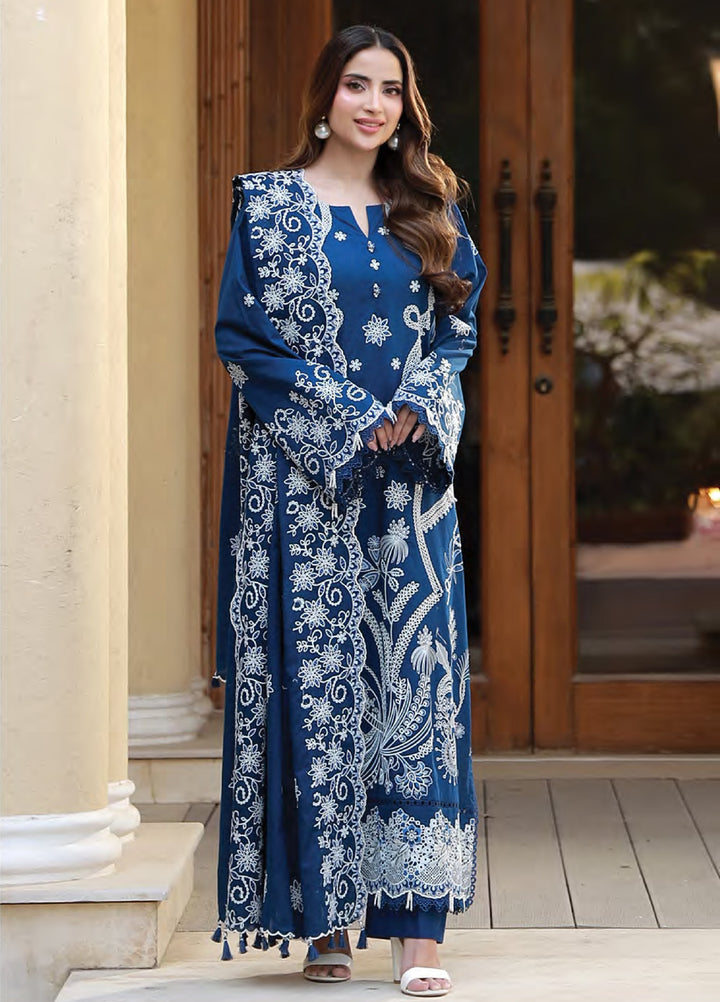Lakhany Chikankari Unstitched Embroidered Lawn 3 Piece Suit LSM26UCL LG-UB-0294 - Festive Collection