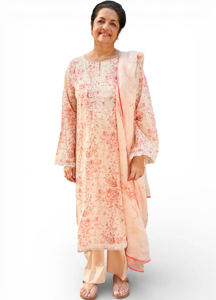 Tribute To Mother by Gul Ahmed Unstitched Embroidered Lawn 3 Piece Suit GA26UTM BM-62022 - Summer Collection