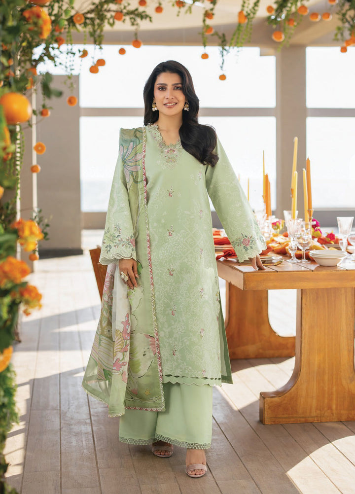 Afsanah by Seran Unstitched Embroidered Lawn 3 Piece Suit SN26UAL D-10 Masha - Summer Collection