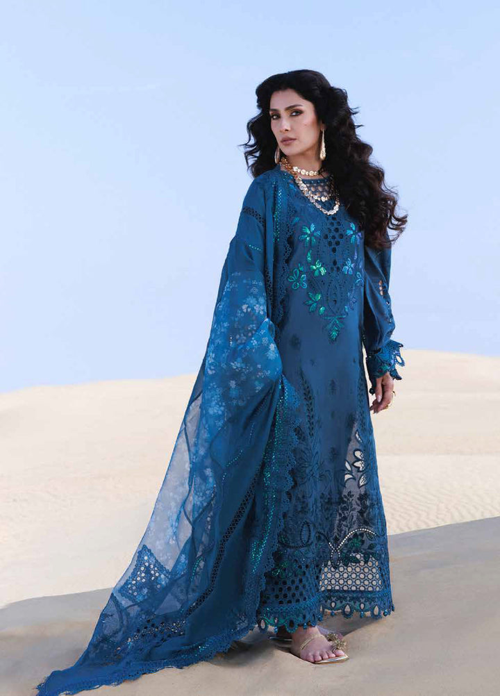 Aman by Nureh Unstitched Embroidered Luxury Lawn 3 Piece Suit NU26UA NE-229 - Festive Collection