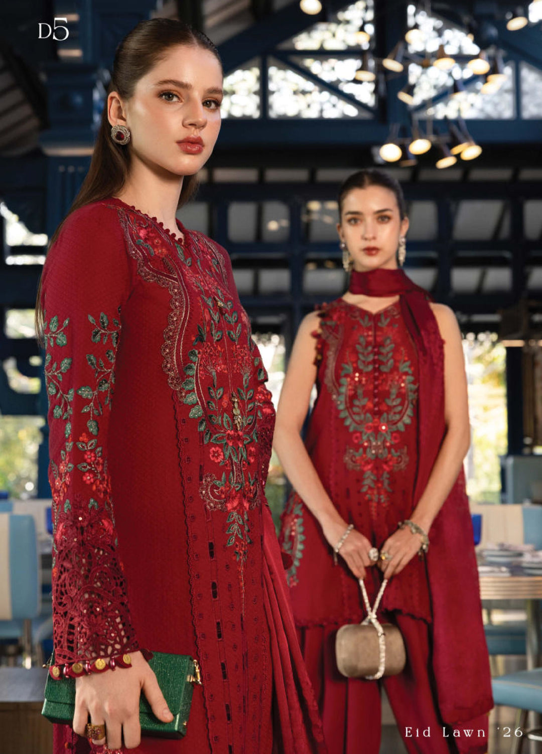 Maria B Unstitched Embroidered Lawn 3 Piece Suit MB26ULE D5 - Eid Collection