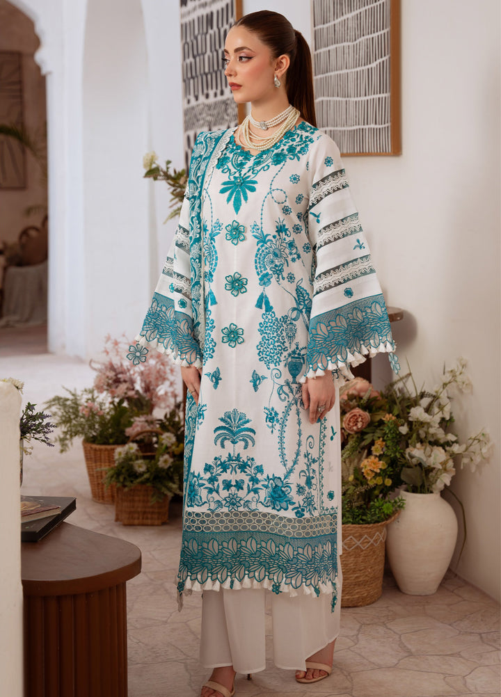 Shanaya by Mahnur Unstitched Lawn Embroidered 3 Piece Suit MN26US SN-09 - Summer Collection