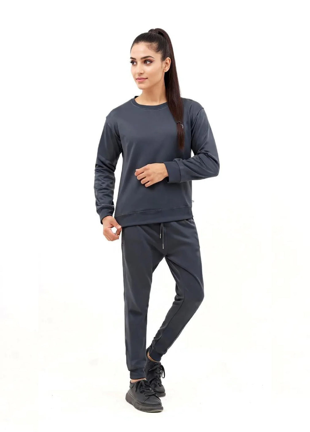 IQ Exclusive Women Winter Track Suit W-Grey Comfort Sweatshirt Tracksuit