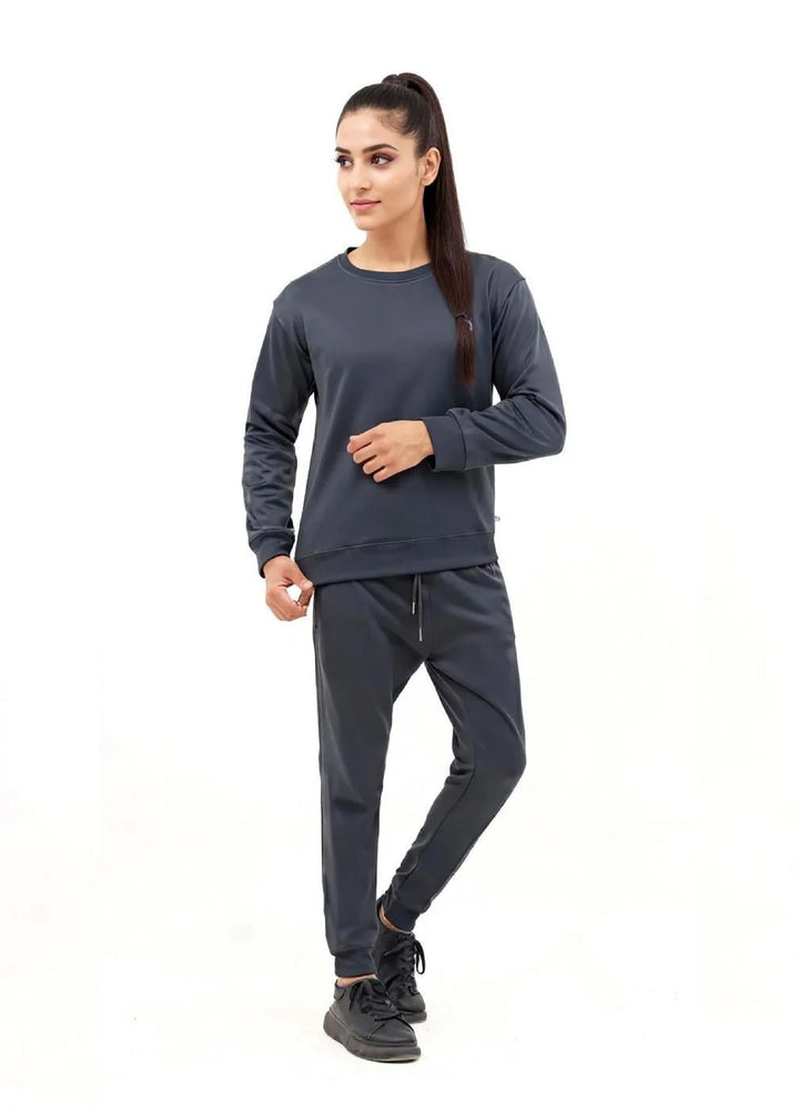 IQ Exclusive Women Winter Track Suit W-Grey Comfort Sweatshirt Tracksuit