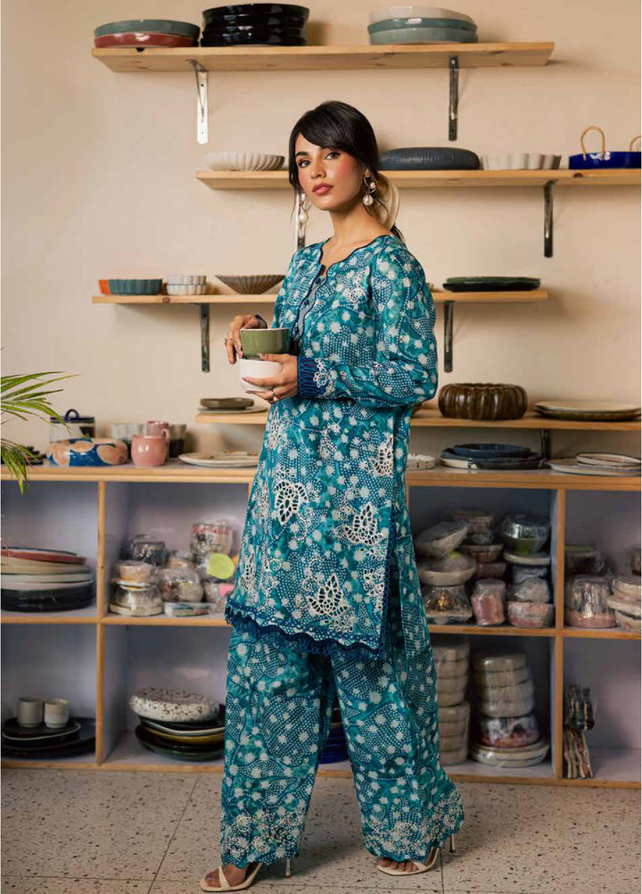 Ballerina by Nureh Unstitched Printed Chikankari Lawn 2 Piece Suit NU26UBL NU2-196 - Summer Collection