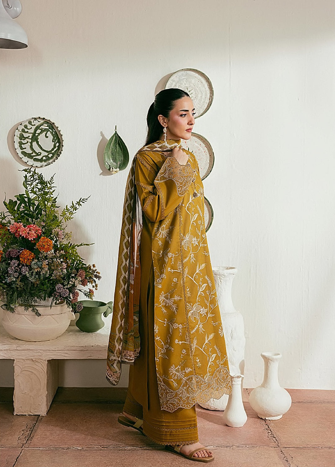 Zync by Florent Unstitched Embroidered Lawn 3 Piece Suit FL26ULZ FZ-2B - Summer Collection