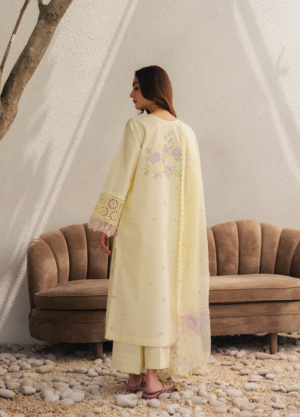 Eclat Premium by Seran Unstitched Embroidered Lawn 3 Piece Suit SN26ULE Lumea D-05 - Summer Collection