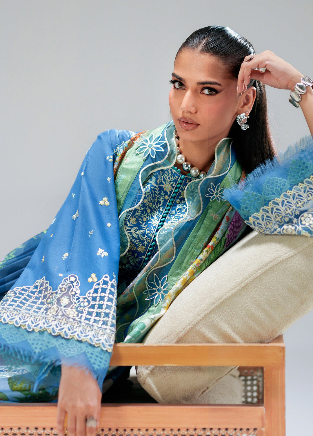 Amour by Bin Ilyas Unstitched Embroidered Lawn 3 Piece Suit BI26ULA 187A - Festive Collection