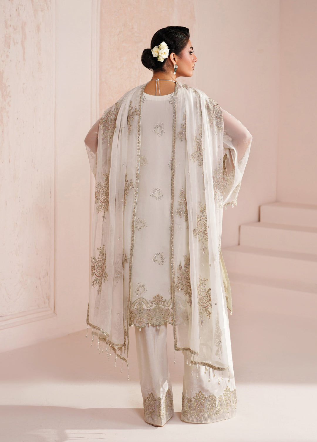 Aymal by Alizeh Fashion Unstitched Embroidered Chiffon 3 Piece Suit AFB26UA D-05 Zeba - Festive Collection