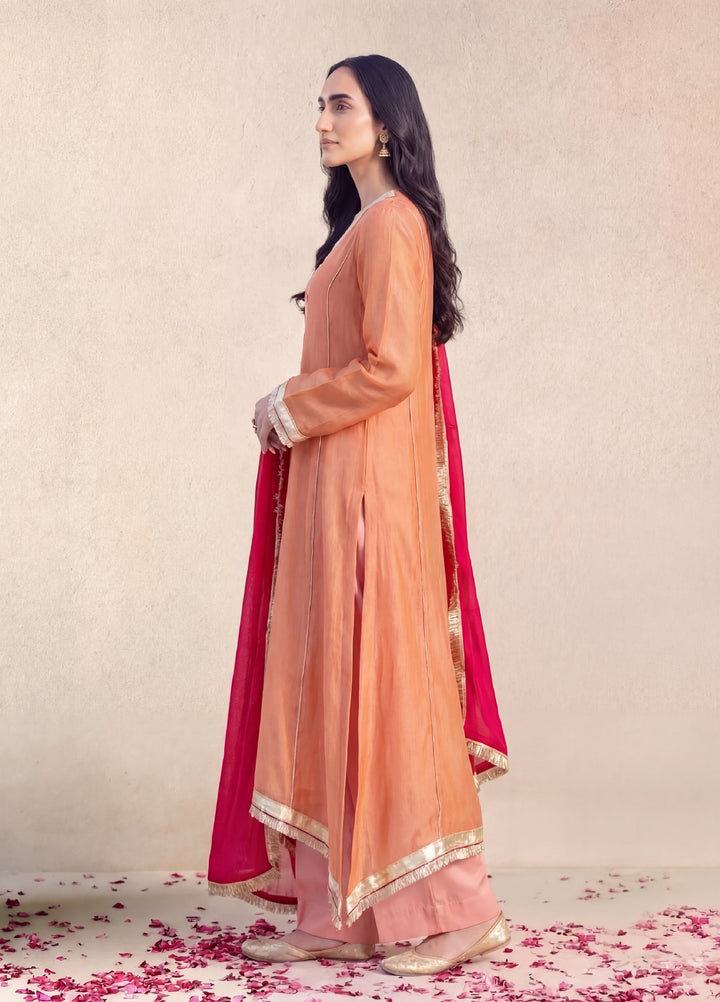 Dareecha by Daak RTW Embroidered Cotton Silk 3 Piece Suit MKS-P MISHRY MKS-P - Festive Collection