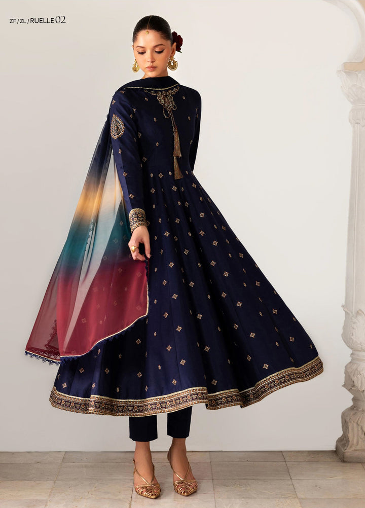 Zarif Unstitched Embroidered Lawn 3 Piece Suit ZR26ULF RUELLE 02 - Festive Collection