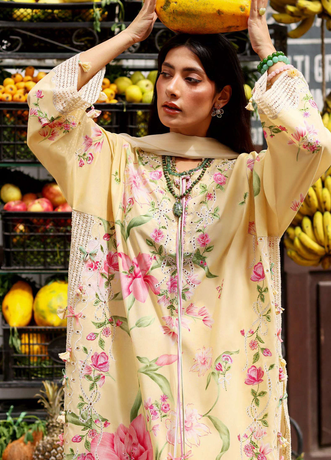Wild Flower by Zaha Unstitched Embroidered Lawn 3 Piece Suit ZK26UWL ZF26-01 Himalayan Bell Mist - Festive Collection