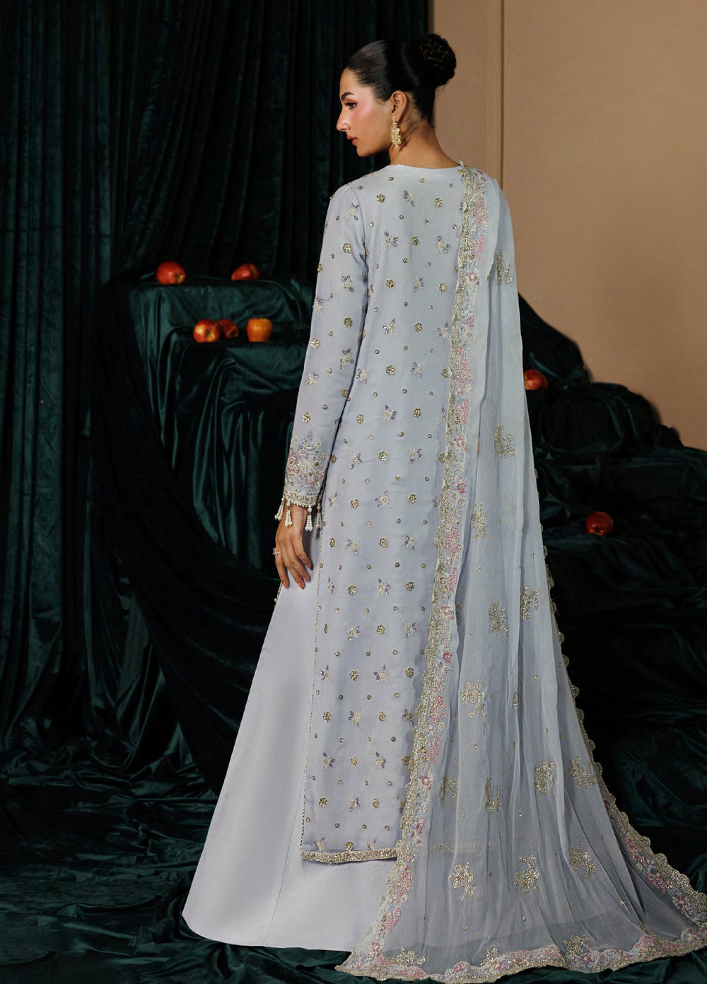 Celeste by Emaan Adeel Unstitched Embroidered Chiffon 3 Piece Suit EA26UCF Selene - Festive Collection