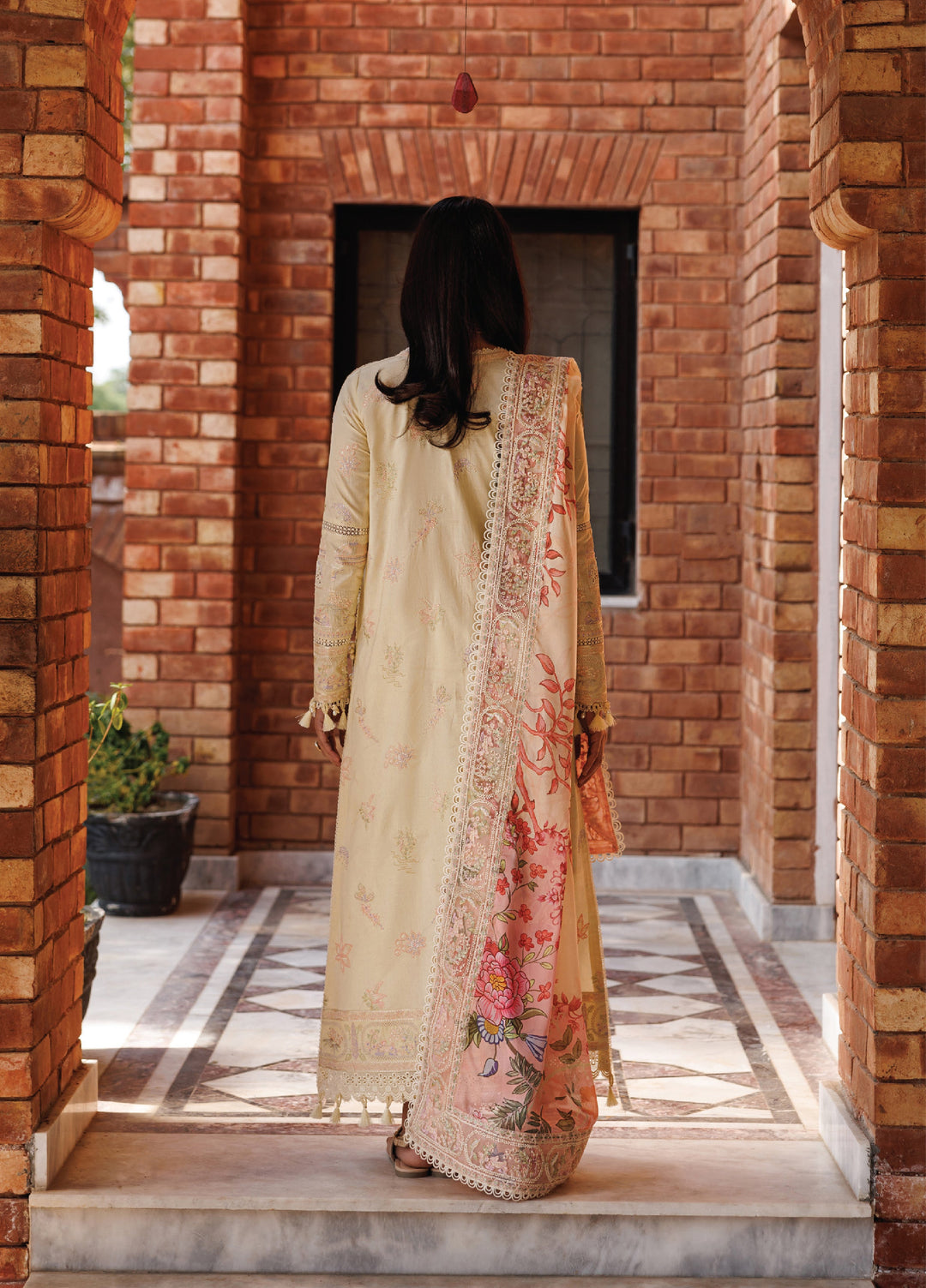 Mirabelle by Emaan Adeel Unstitched Embroidered Luxury Lawn 3 Piece Suit EA26UML D2 Blossom Bliss - Festive Collection