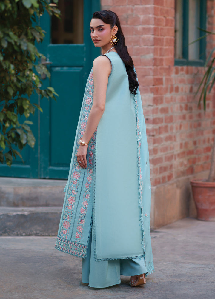 Fiona by Mahnur Unstitched Embroidered Lawn 3 Piece Suit MN26UFL F-12 - Summer Collection