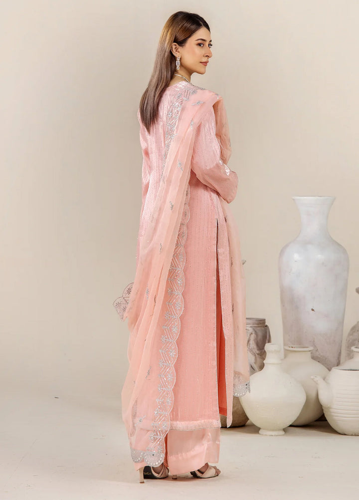The Florea Edit by Alyra RTW Embossed Sheesha Silk 3 Piece Suit HAZEL-RTW1001 - Festive Collection