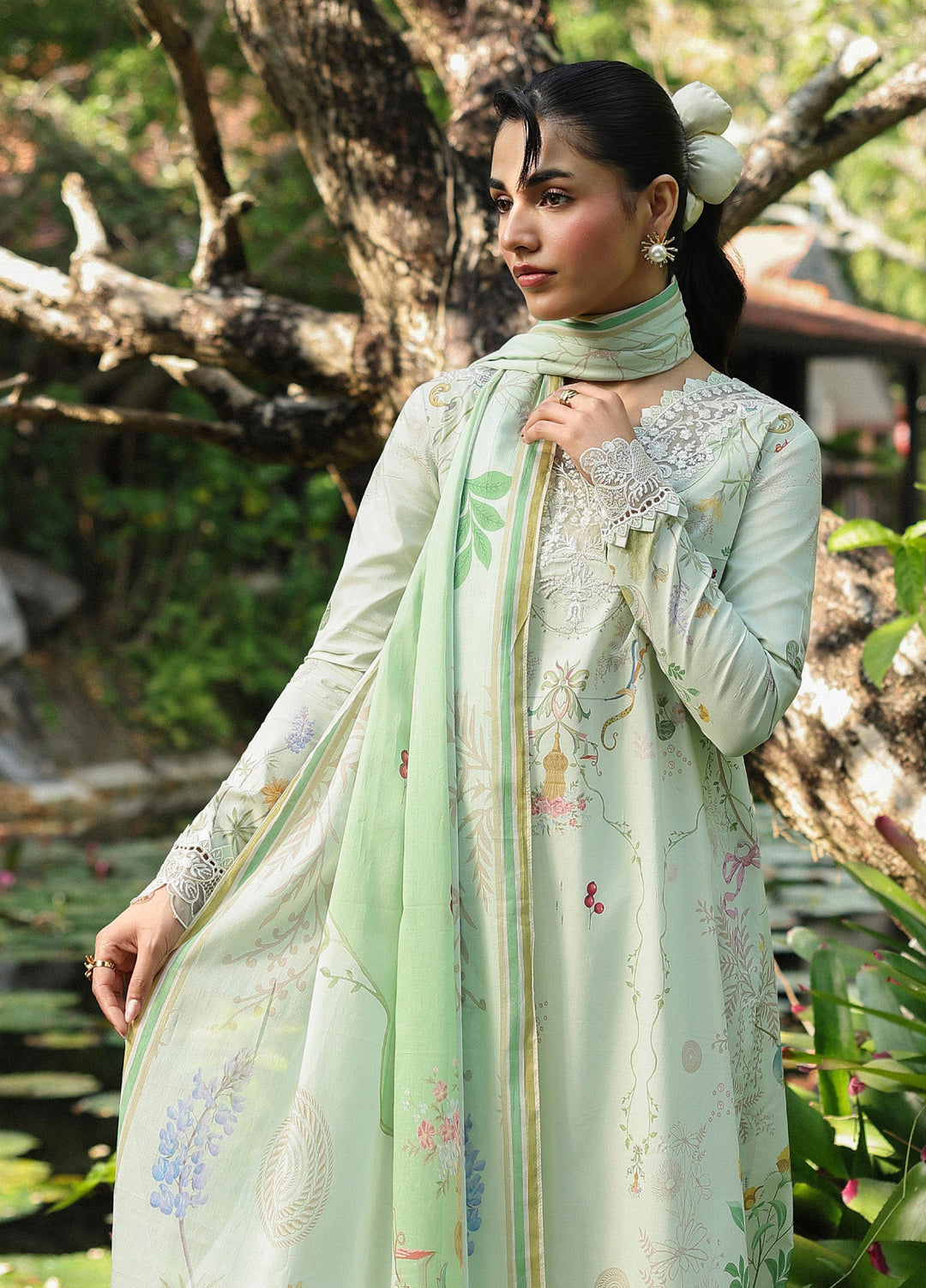 Q Prints by Qalamkar Unstitched Lawn Printed 3 Piece Suit QLK26QP Neve - Summer Collection