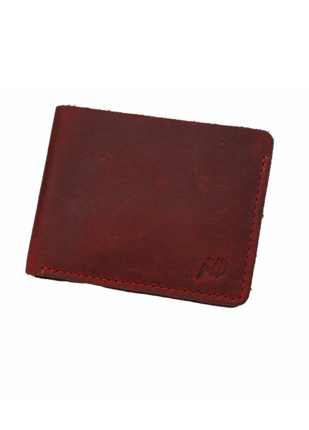 Vintage by Jild Mens Genuine Vintage Leather Wallet-DARK RED S1 - Wallets Collection