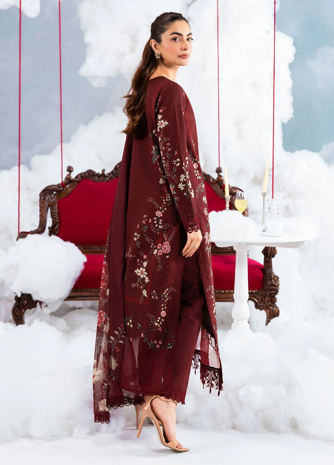 M Basics by Maria B Unstitched Embroidered Lawn 3 Piece Suit MB26SSEL MB-CUSV14-07A - Eid Collection