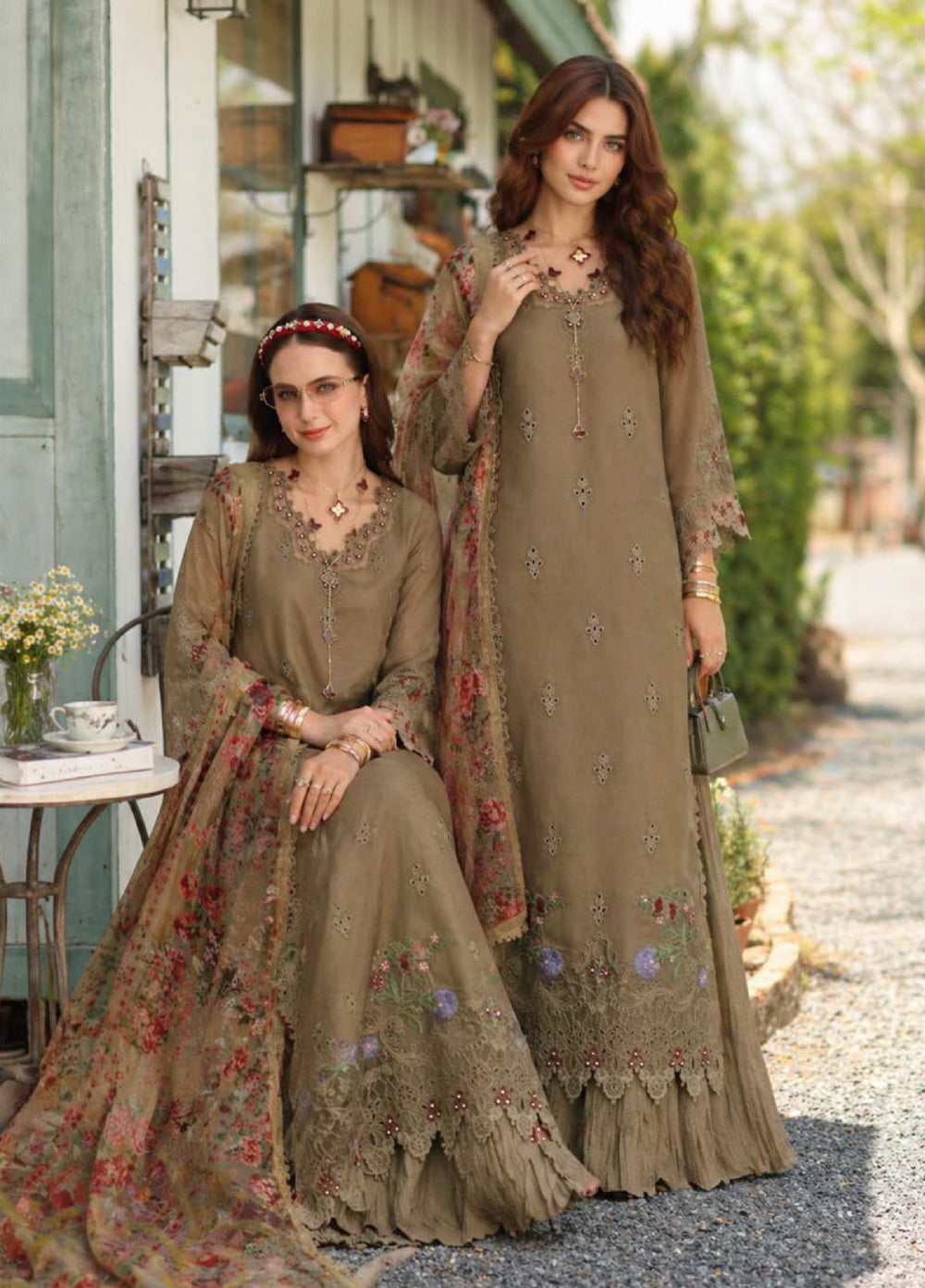 Noor Luxe by Saadia Asad Unstitched Embroidered Lawn 3 Piece Suit SA26ULNE D8 - Eid Collection