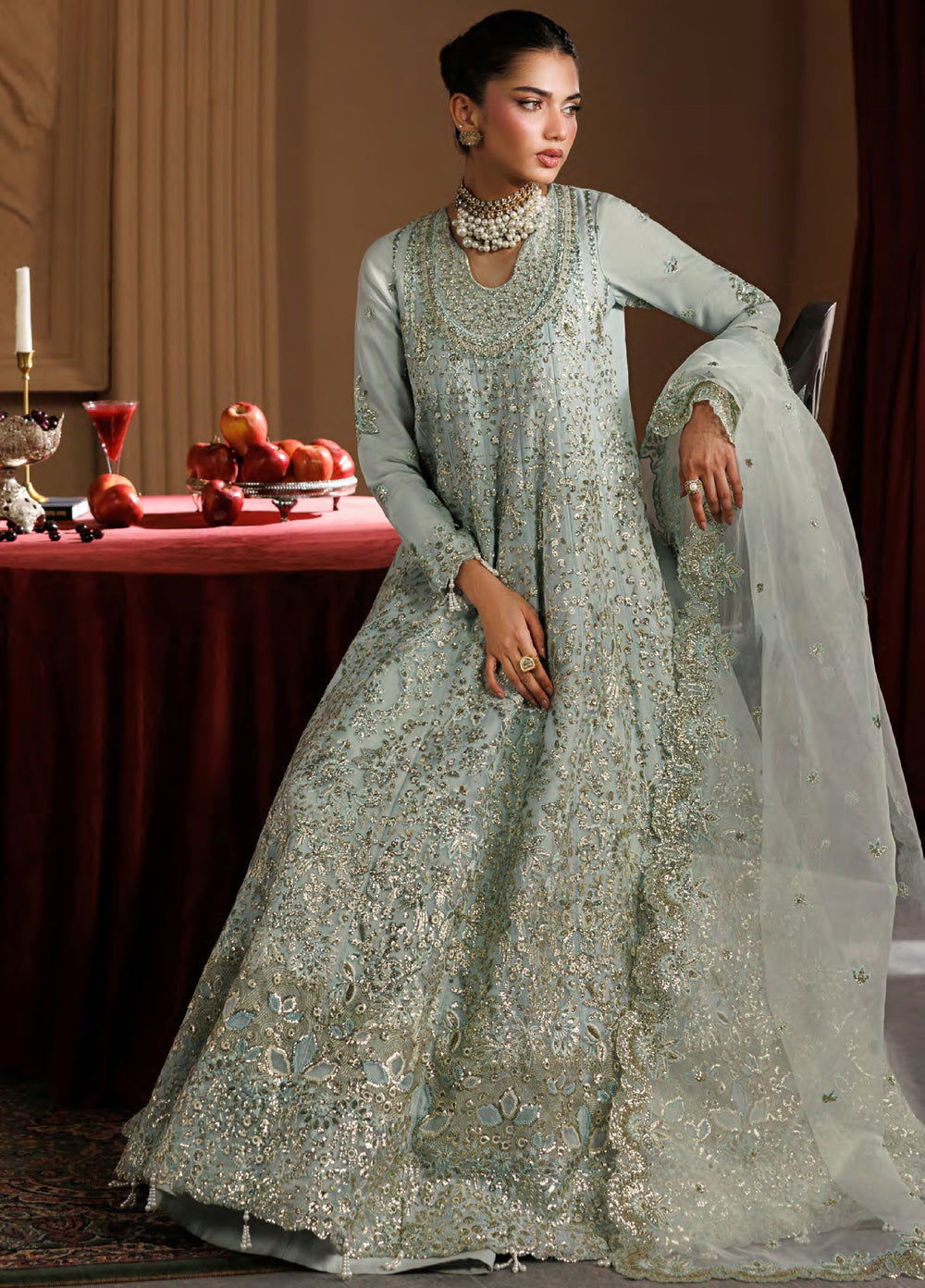 Celeste by Emaan Adeel Unstitched Embroidered Organza 3 Piece Suit EA26UCF Halo - Festive Collection