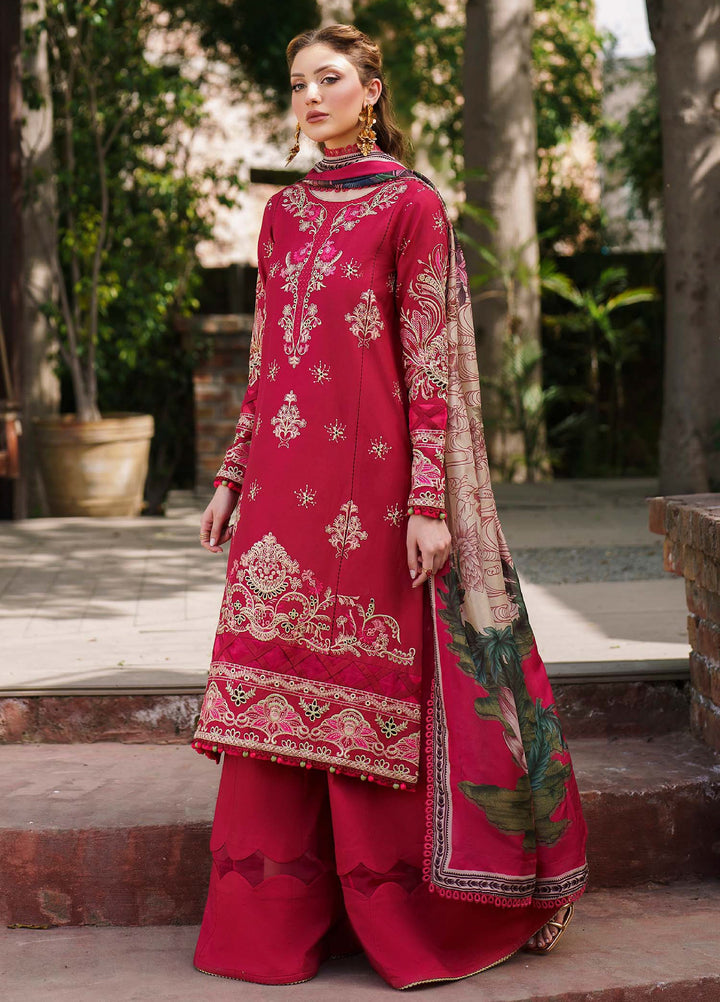 Shurooq Unstitched Luxury Lawn Embroidered 3 Piece SQ25 D-06 Gazelle - Festive Collection