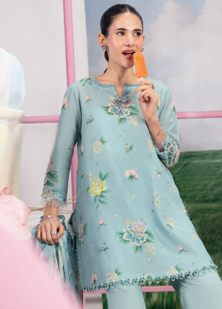 M Basics by Maria B Unstitched Embroidered Lawn 3 Piece Suit MB26UMB MB-CUSV13-8B - Summer Collection