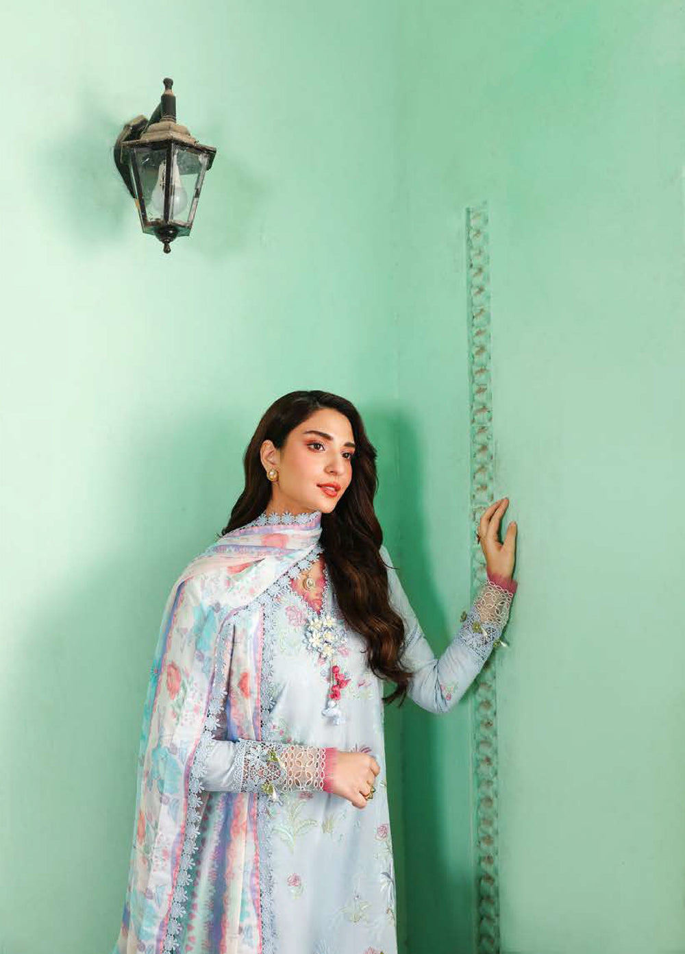 Summer Reverie by Roheenaz Unstitched Embroidered Lawn 3 Piece Suit RN26USR D-10 SOLENNE - Festive Collection