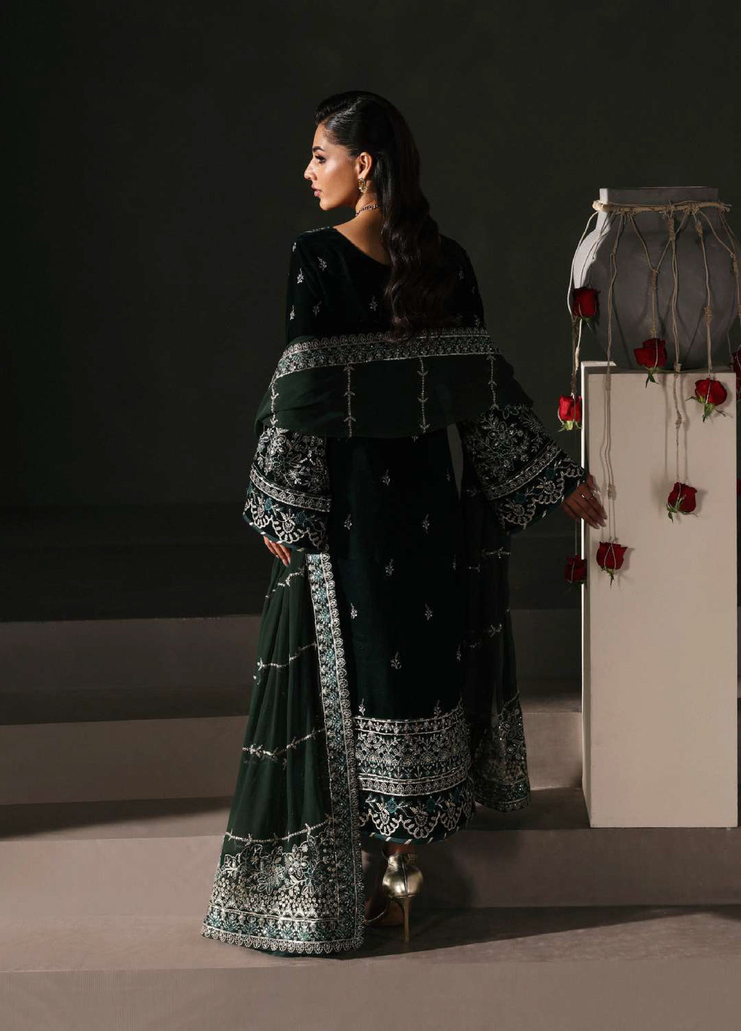 Marais by Gulaal Unstitched Velvet Embroidered 3 Piece Suits GL25VF GL-25-V12 Evana - Festive Collection