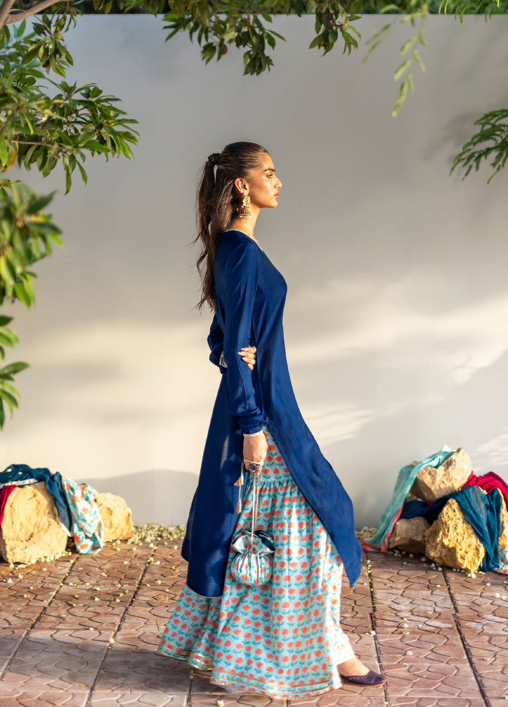 Dareecha by Daak RTW Printed Cotton Silk 2 Piece Suit SGS-N SALIAH SGS-N - Festive Collection