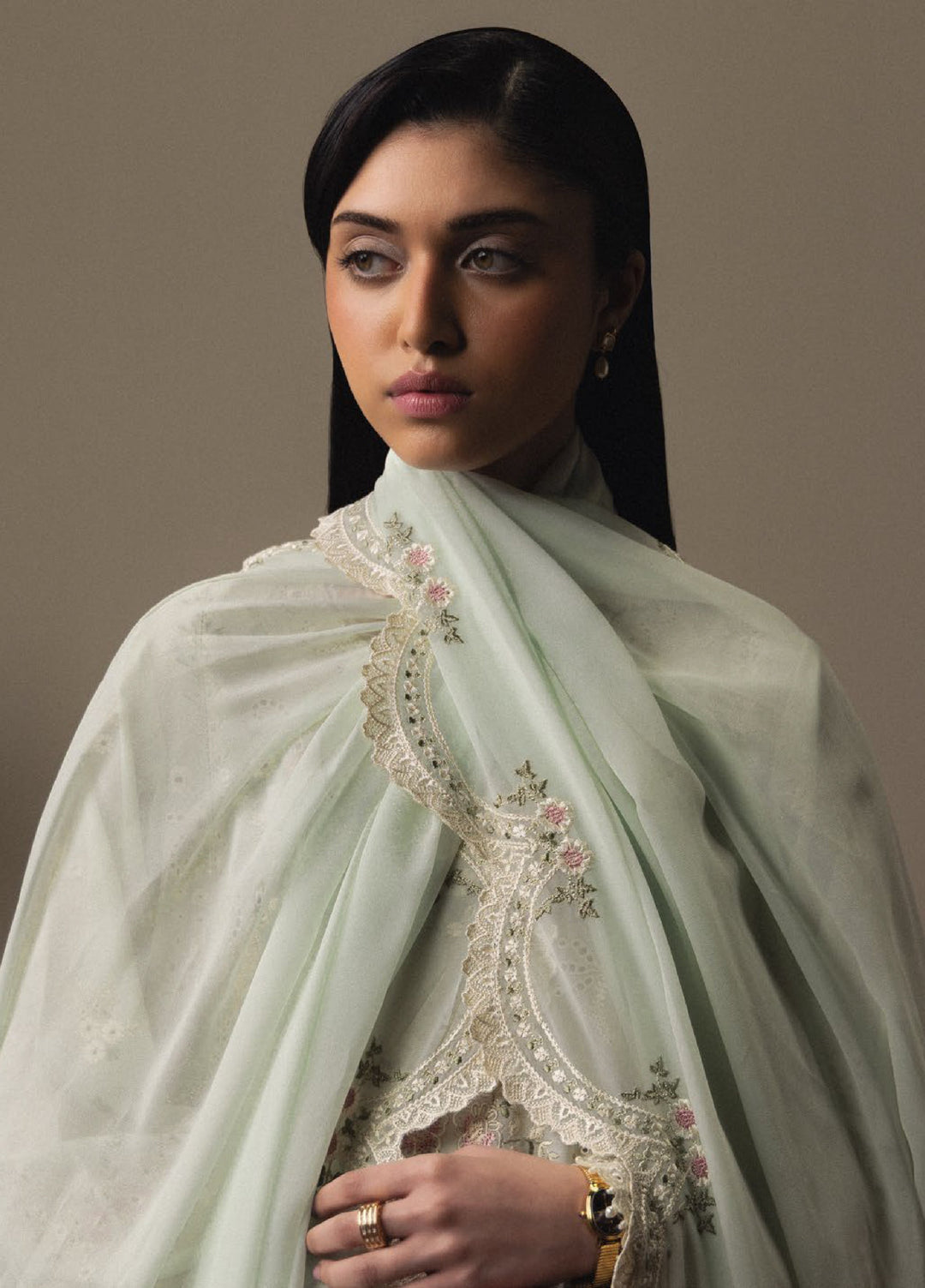 Satori by Zara Shahjahan Unstitched Embroidered Lawn 3 Piece Suit ZS26USL D-4 AOIHA - Summer Collection