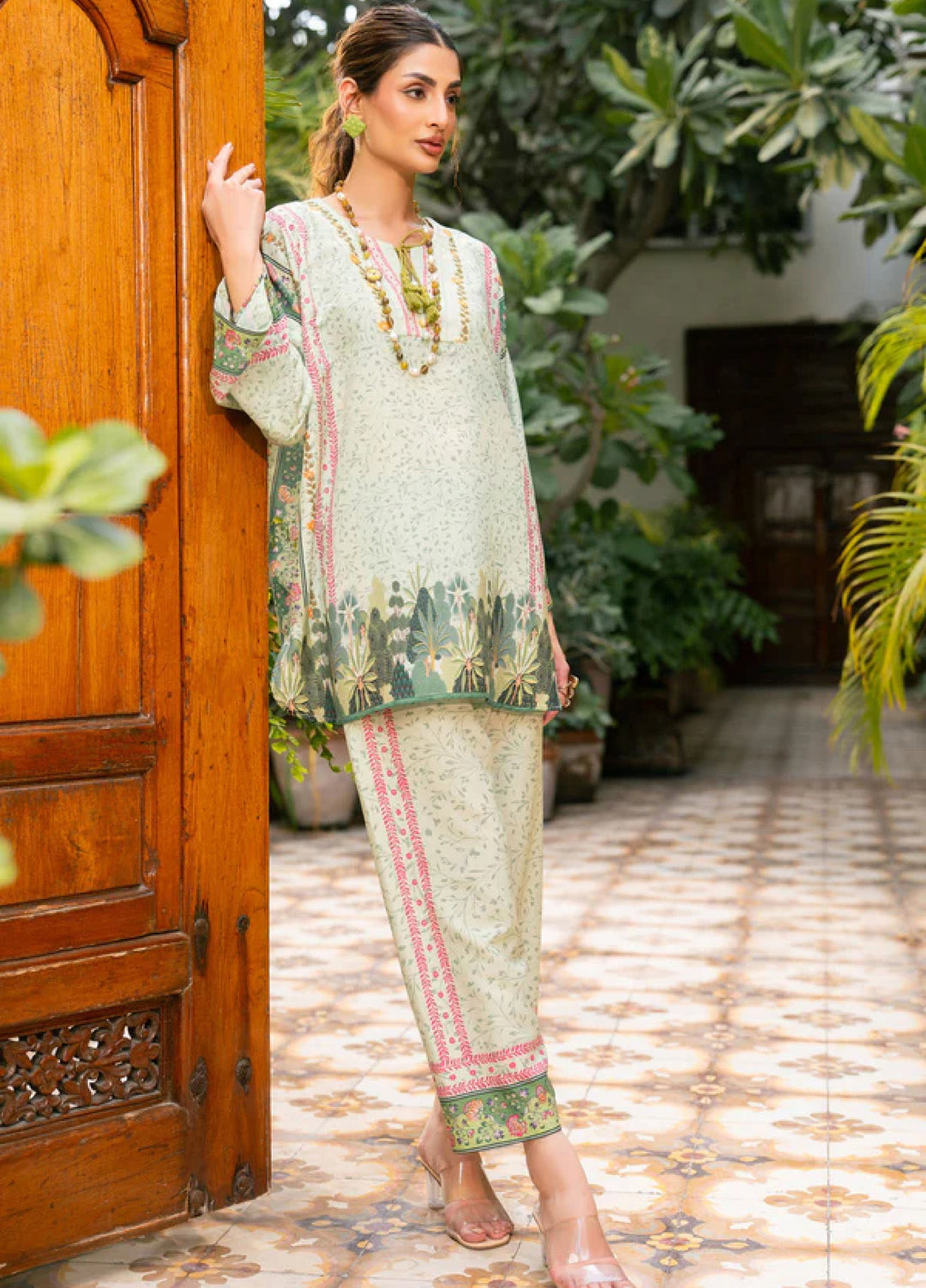 Nairah Women Pret Printed Arabic Lawn Suit NAH26PN Botanical Muse - Spring Collection