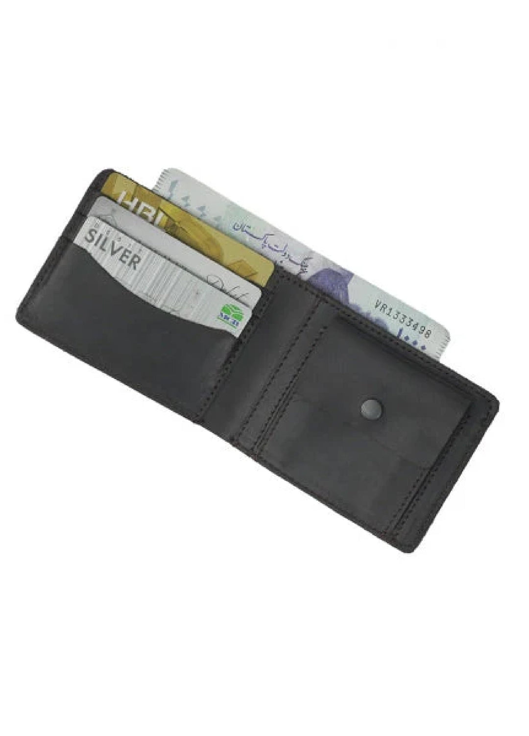 Vintage by Jild Mens Genuine Vintage Leather Wallet-CHARCOAL BLACK - Wallets Collection