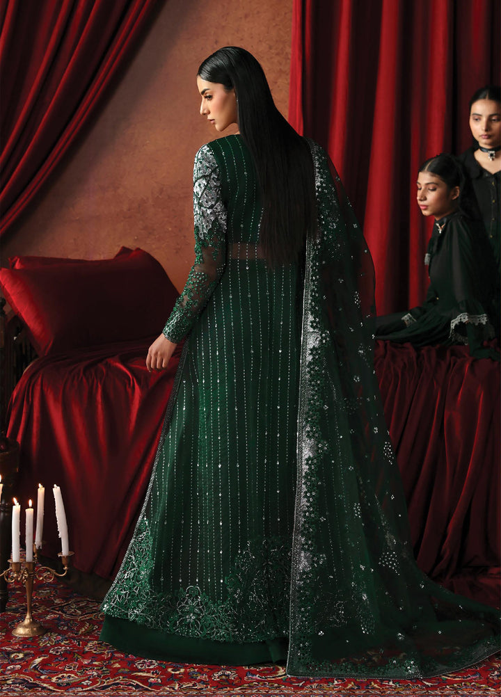 La Fuchsia by Afrozeh Unstitched Hand work Organza 3 Piece Suit AF26ULF Hierophant FWU-0073 - Wedding Collection